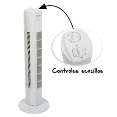 RECCO - Ventilador de Torre 81cm 3 Velocidades 65 Blanco FZ30