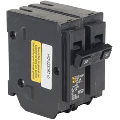 SCHNEIDER ELECTRIC - Mini Breaker Homeline, 2 Polos, 20 A, 10 kA, 120-240 V AC, Enchufable