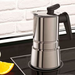 PEDRINI - Cafetera 6 Tazas 42cc Steel Moka Acero