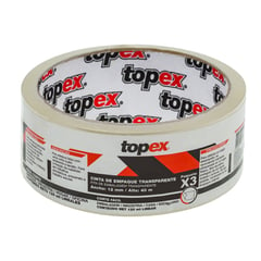 TOPEX - Cinta Pegante Facil Corte 12Mm X 40M X 3Und