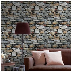 MURESCO - Papel Mural Piedra Gris 53 Cm X 10 Mt Zen