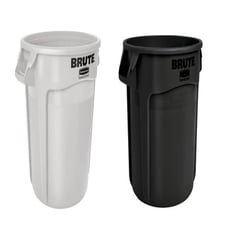 RUBBERMAID - Contenedor Brute 121 Litros Blanco Y Negro