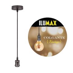 ILUMAX - Lámpara Colgante Vintage 1 Luz E27 Negro