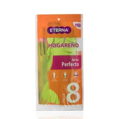 ETERNA - Guante Domestico Ajuste Perfecto Talla 8 Verde