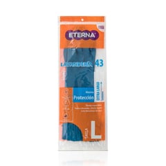 ETERNA - Guante Domestico Lavanderia Azul 43Cm Talla 8.5