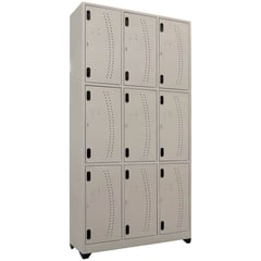 CRUZ - Locker 9 Puestos180x93x30 cm Gris Atardecer