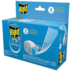 RAID - Insecticida Eléctrico Voladores Difusor + 4 Pastillas