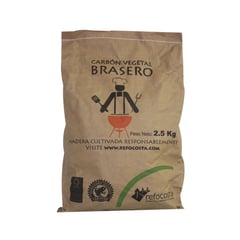 GENERICO - Bolsa de Carbón Vegetal Brasero de 2.5 kg