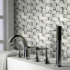 HOLZTEK - Mosaico Vidrio Espejo Squares Plata 30X30cm