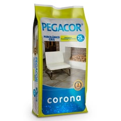 CORONA - Pegante Porcelanico Gris 25 Kg