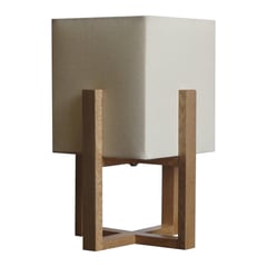 LUZ AND AMBIENTE - Lámpara De Mesa Cubil Madera 1 Luz E27