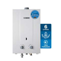 BOSCH - Calentador De Agua 6 Litros Tiro Forzado De Paso A Gas Natural Therm 1000 F