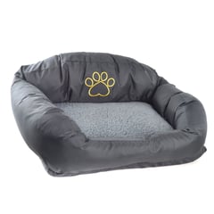 INTERPET - Cama Sofá Para Mascotas Grande de Tela 72x47cm Negro