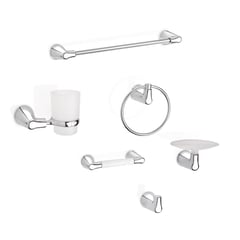 GRIVAL - Kit De Accesorios Para Baño Nogal X 6 Piezas