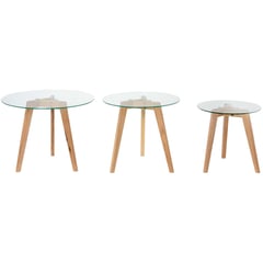 JUST HOME COLLECTION - Set X3 Mesas Auxiliares Radius Natural