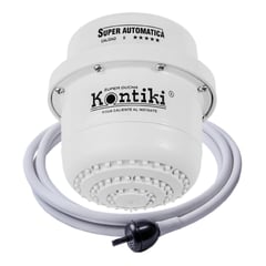 KONTIKI - Ducha Eléctrica Automática con MiniDucha 120Voltios Blanca