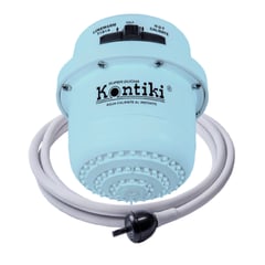 KONTIKI - Ducha Eléctrica 3 Temperaturas con MiniDucha 220Voltios BlancoAzul