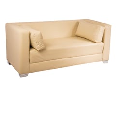 SOFA MARKET - Sofá Boca 2 Puestos Ecocuero Beige