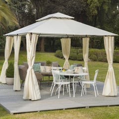 JUST HOME COLLECTION - Pérgola Romana 3 x 4 mt Con Cortinas