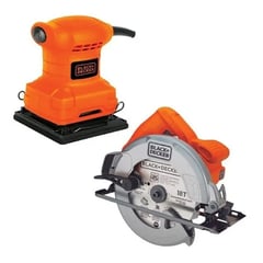 BLACK+DECKER - Combo Sierra Circular 7 1/4-pulg 420W + Lijadora de Hoja 1/4-pulg 200W