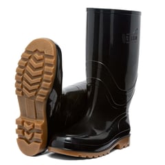 IDECAL - Bota de Segurida PVC Negro Caña Punt Acero Talla 36