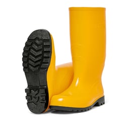 IDECAL - Bota Segurida PVC+Nitrilo Amarilla Punta Acero Talla 36