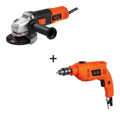 undefined - Combo Taladro Percutor 3/8 Pulgadas 550W + Pulidora 4-1/2 820W Black And Decker