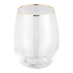 JUST HOME COLLECTION - Vaso Ribete Gold 7.2X7.2X12 Cm