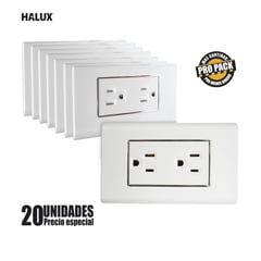 HALUX - Propack Toma Doble P/T 20Unds Ornatto Blanco