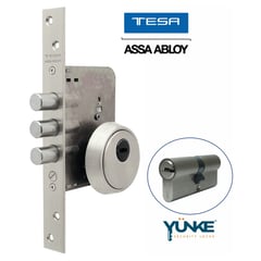 TESA - Cerradura Auxiliar Alta Seguridad Eco Acero Inoxidable