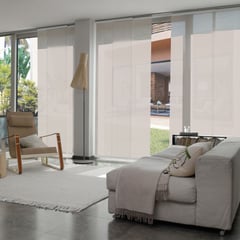 undefined - Cortina Panel Oriental Solar Screen 5 Beige A La Medida Ancho Entre 220.5-240 Cm Alto Entre 80-100 Cm