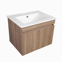 SENSI DACQUA - Mueble De Baño Amaretto Miel 46x 61.5 x 47 cm con Lavamanos Blanco