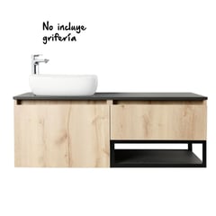 CORONA - Mueble De Baño Plus 120 cm con Lavamanos Cascade Izquierdo