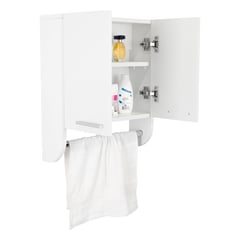 RTA DESIGN - Gabinete para Baño Bath 2 Puertas 45cm Alto x 50cm Ancho x 14.5 Fondo Blanco