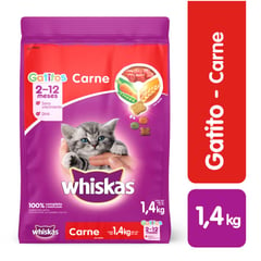 WHISKAS - Alimento Seco para Gatitos Carne 1.4 Kg