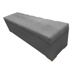 NEW CONFORT - Puff Baúl Prisma 140x40x40 Ecocuero Gris