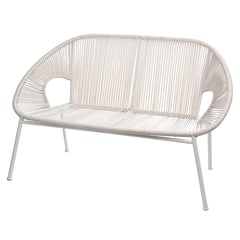 JUST HOME COLLECTION - Banco Rattan Blanco