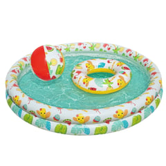 BESTWAY - Piscina Inflable Infantil 122 x 20 cm + Pelota + Flotador