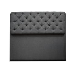 MUEBLES ONLINE - Cabecero Dreamer de Piso Lino para Cama Queen 160x120 Gris