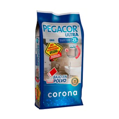 CORONA - Pegacor Para Cerámica Ultra Gris 25 Kg