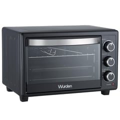 WURDEN - Horno Eléctrico Gratinador 25 Litros Negro