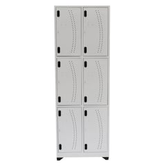 INDUSTRIAS CRUZ - Locker 6 Puestos Vert 180x63x30cm Blanco