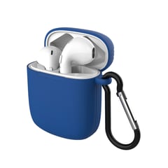 ARGOM TECH - Audífono Skeipods E50-18H-TWS Earbuds HD Funda Azul