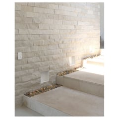 MEUP - Piso Espacato Natural Blanco 7x25cm - 2cm Espesor Caja X 1 M2