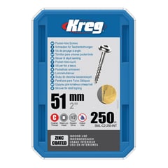 KREG - Tornillos 51mm/2pulg R/Gru8 Cab Arandel Paqx250