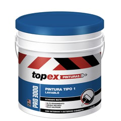 TOPEX - Pintura para Interior y Exterior Lavable Blanco 1 Galón