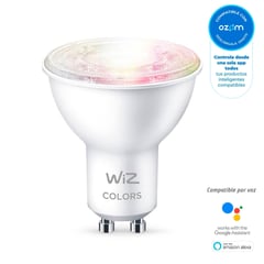 WIZ - Bombillo Led Gu10 Inteligente Wi-Fi Luz Fría Y Cálida + Colores