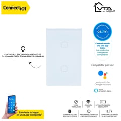 VTA PLUS - Interruptor Doble Inteligente Connect Iot Blanco