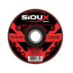 SIOUX - Disco Abrasivo de Corte Extrafino Industrial 4 1/2 Pulgadas 25 Und