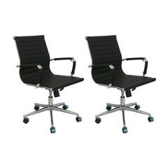 OR DESIGN - Set x2 Sillas Gerencial 3301 Baja 105x61x47 Negra